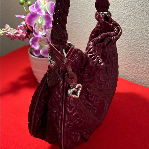 Brighton Leather Elegant Burgundy Shoulder Bag - Picture 3 of 16